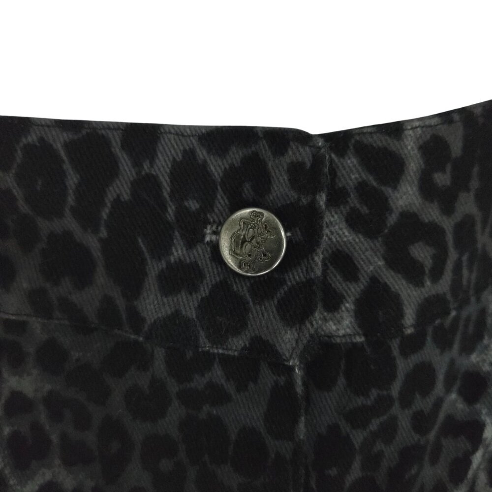 Lip Service Pencil Skirt Punk Grunge Mob wife Animal Print Chains Zippers Y2K L - Picture 2 of 16